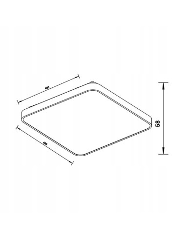 Plafon LED SIERRA w chromie, nowoczesna lampa sufitowa do biura i wnętrz komercyjnych, 40W, 2600 lumenów, 4000K