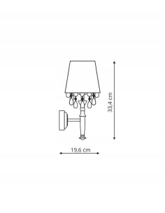Kinkiet Vigo w stylu vintage z metalowym wykończeniem, czarny abażur, idealny do salonu i przedpokoju. 2