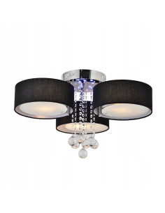 Plafon GAMBELA - Ekskluzywne oświetlenie sufitowe LED RGB w czerni do eleganckiego wnętrza, salonu i sypialni