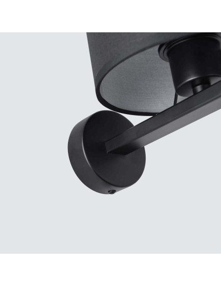 Nowoczesny kinkiet Cecina w czerni – elegancka lampa natynkowa do korytarza i stylowych wnętrz