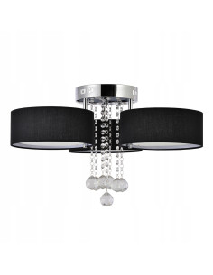 Plafon GAMBELA - Ekskluzywne oświetlenie sufitowe LED RGB w czerni do eleganckiego wnętrza, salonu i sypialni 2