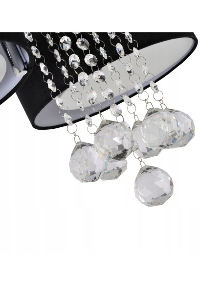 Plafon GAMBELA - Ekskluzywne oświetlenie sufitowe LED RGB w czerni do eleganckiego wnętrza, salonu i sypialni