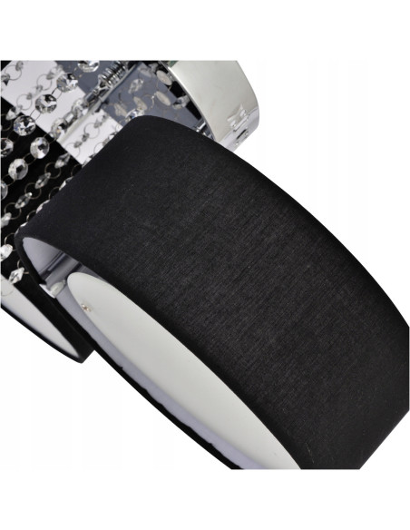 Plafon GAMBELA - Ekskluzywne oświetlenie sufitowe LED RGB w czerni do eleganckiego wnętrza, salonu i sypialni