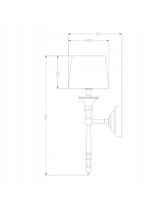 Kinkiet CLOE z tkaninowym abażurem i srebrnymi akcentami - eleganckie oświetlenie do salonu i sypialni 2