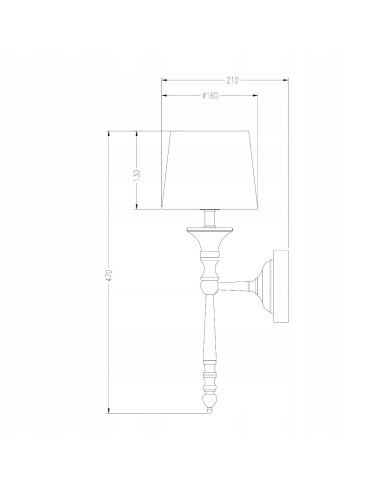 Kinkiet CLOE z tkaninowym abażurem i srebrnymi akcentami - eleganckie oświetlenie do salonu i sypialni