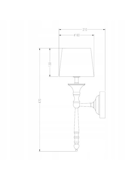 Kinkiet CLOE z tkaninowym abażurem i srebrnymi akcentami - eleganckie oświetlenie do salonu i sypialni