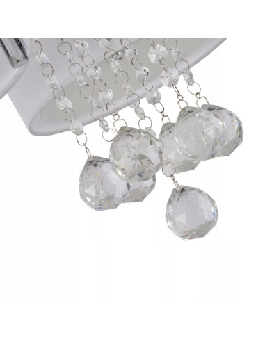 Elegancki plafon kryształowy GAMBELA w białym kolorze – nowoczesne oświetlenie sufitowe do salonu i przestrzeni komercyjnych