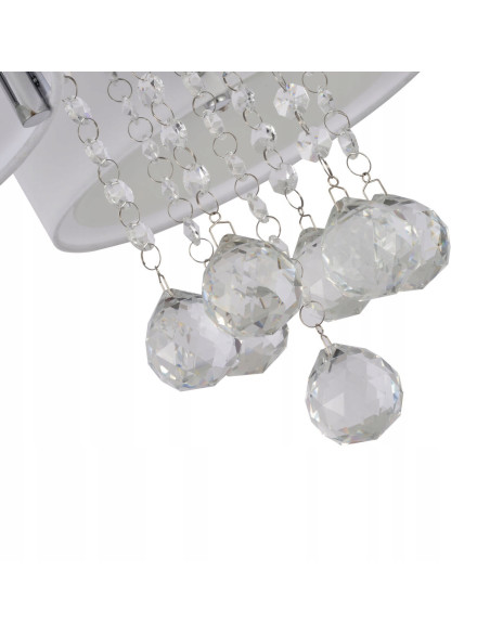 Elegancki plafon kryształowy GAMBELA w białym kolorze – nowoczesne oświetlenie sufitowe do salonu i przestrzeni komercyjnych