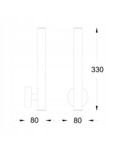 Lampa ścienna LED LOYA - nowoczesne oświetlenie minimalistyczne, 33 cm, 450 lumenów, biały metal, idealna do wnętrz. 2