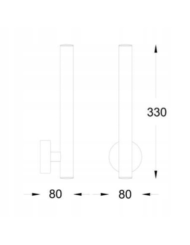 Lampa ścienna LED LOYA - nowoczesne oświetlenie minimalistyczne, 33 cm, 450 lumenów, biały metal, idealna do wnętrz.