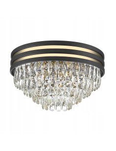 Lampa sufitowa NAICA E14 z zwartą czarno-złotą metalową konstrukcją, 5-punktowe oświetlenie do eleganckich wnętrz