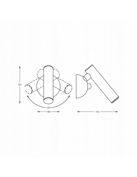 Lampa ścienna LOYA LED z regulowanym światłem, czarna, nowoczesna dekoracja do salonu i sypialni