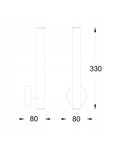 Nowoczesna czarna lampa ścienna LED LOYA 450 lumenów – eleganckie oświetlenie do salonu i korytarza