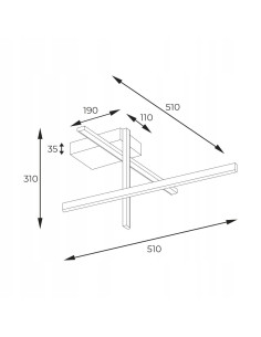 Lampa sufitowa LED EDGE, nowoczesny plafon w kolorach czarnym i złotym, 3 punkty świetlne, 900 lumenów 2