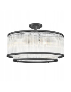 Lampa sufitowa SERGIO w czerni z miejscem na 6 żarówek E14 - eleganckie oświetlenie do nowoczesnych wnętrz.