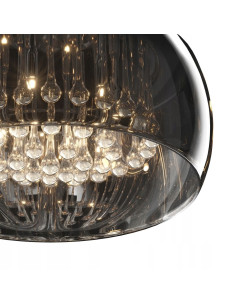 Luksusowy Plafon Eliptyczny CRYSTAL z Przydymionym Szkłem, 6x G9 - Idealne Oświetlenie do Salonu i Jadalni 2