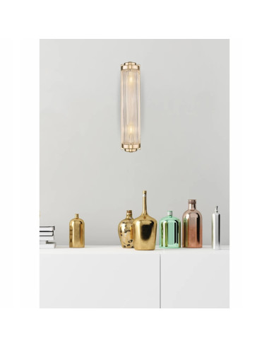 Lampa ścienna SERGIO w stylu glamour z obrotowym kloszem, złota elegancja do nowoczesnych wnętrz