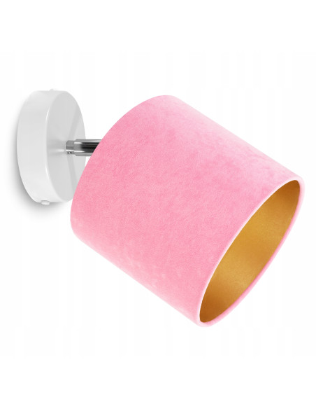 Plafon sufitowy MEDIOLAN z weluru różowego – elegancka lampa do salonów kosmetycznych i nowoczesnych wnętrz