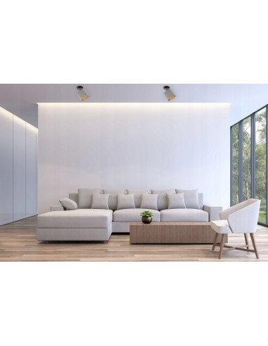 Nowoczesna lampa sufitowa i kinkiet MEDIOLAN | Regulowane światło, szary abażur, stylowe wykończenie do pokoju młodzieżowego