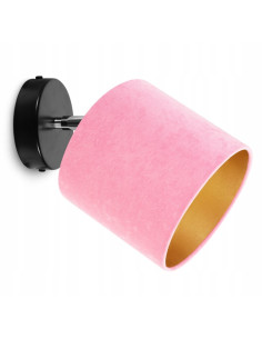 Plafon sufitowy MEDIOLAN z weluru różowego – elegancka lampa do salonów kosmetycznych i nowoczesnych wnętrz 2