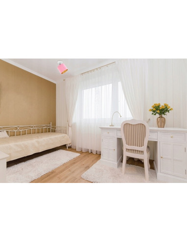 Plafon sufitowy MEDIOLAN z weluru różowego – elegancka lampa do salonów kosmetycznych i nowoczesnych wnętrz