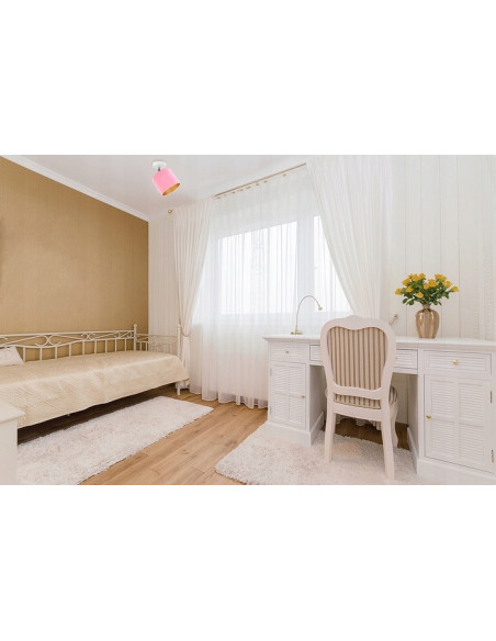 Plafon sufitowy MEDIOLAN z weluru różowego – elegancka lampa do salonów kosmetycznych i nowoczesnych wnętrz