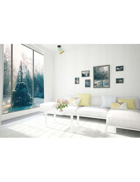 Lampa sufitowa MEDIOLAN - stylowe oświetlenie w kolorze oliwkowym, czarnym i białym do eleganckich wnętrz.