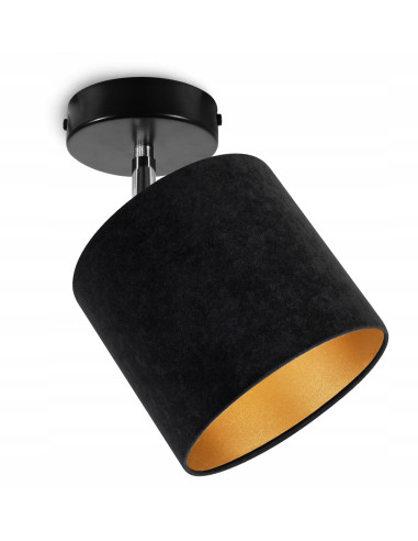Lampa sufitowa MEDIOLAN E27 w czerni i złocie - elegancki akcent do nowoczesnych wnętrz kuchennych i jadalni