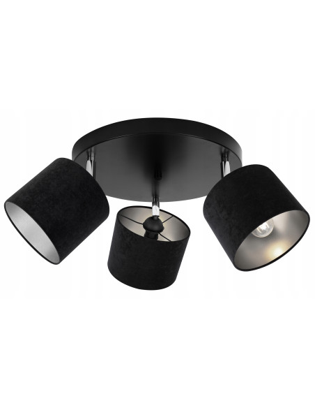 Lampa sufitowa welurowa MEDIOLAN z regulowanymi abażurami - elegancki plafon do biura i salonu, różne kolory