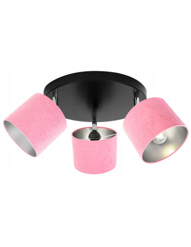 Lampa sufitowa welurowa MEDIOLAN z regulowanymi abażurami - elegancki plafon do biura i salonu, różne kolory