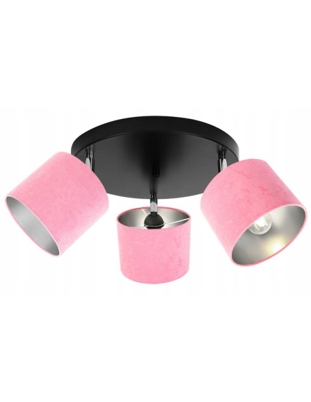 Lampa sufitowa welurowa MEDIOLAN z regulowanymi abażurami - elegancki plafon do biura i salonu, różne kolory