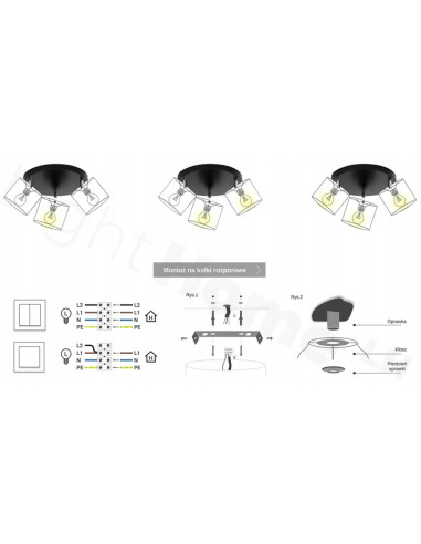 Lampa sufitowa welurowa MEDIOLAN z regulowanymi abażurami - elegancki plafon do biura i salonu, różne kolory