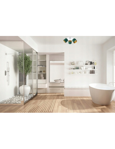 Plafon sufitowy MEDIOLAN z regulowanymi abażurami - elegancki 3-punktowy plafon w wielu kolorach do garderoby.