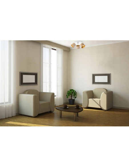 Plafon sufitowy MEDIOLAN z regulowanymi abażurami - elegancki 3-punktowy plafon w wielu kolorach do garderoby.