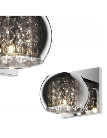 Lampa ścienna CRYSTAL z kryształami - nowoczesne oświetlenie do eleganckich wnętrz, G9, 42W, Zuma Line