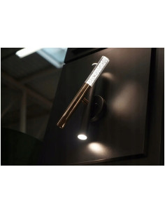 Kinkiet LED ONE w stylu glamour, złoto-czarny z przezroczystym kloszem, 3-punktowe oświetlenie do nowoczesnych wnętrz 2