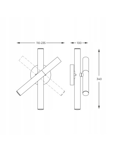 Kinkiet LED ONE w stylu glamour, złoto-czarny z przezroczystym kloszem, 3-punktowe oświetlenie do nowoczesnych wnętrz