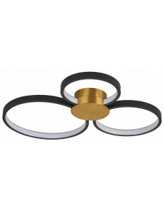 Lampa sufitowa CONDIDA z trzema okrągłymi pierścieniami LED w eleganckim złotym wykończeniu 2