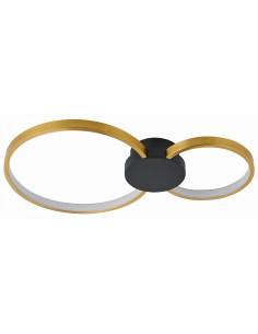 Plafon LED CONDIDA w kształcie odwróconej ósemki z metalowymi złotymi akcentami - eleganckie oświetlenie nowoczesne 2