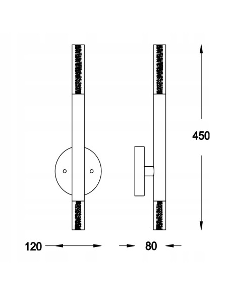 Kinkiet chromowy ONE z bąbelkowym kloszem - elegancka lampa do sypialni i korytarza od Zuma Line