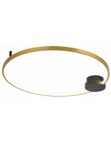 Lampa sufitowa CONDIDA - nowoczesny plafon LED w złotym pierścieniu do eleganckich wnętrz, z możliwością zmiany barwy światła