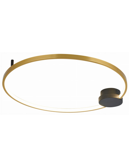Lampa sufitowa CONDIDA - nowoczesny plafon LED w złotym pierścieniu do eleganckich wnętrz, z możliwością zmiany barwy światła