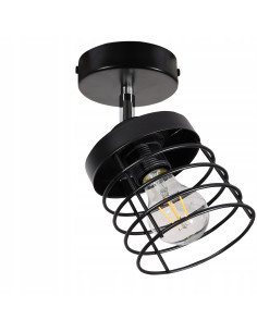 Reflektor sufitowy RASTI E27 – stylowe oświetlenie loftowe z możliwością regulacji kąta w kolorze czarnym lub białym
