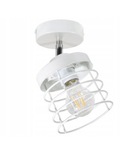 Reflektor sufitowy RASTI E27 – stylowe oświetlenie loftowe z możliwością regulacji kąta w kolorze czarnym lub białym 2