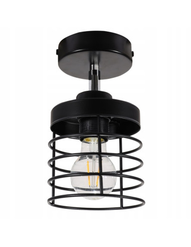 Reflektor sufitowy RASTI E27 – stylowe oświetlenie loftowe z możliwością regulacji kąta w kolorze czarnym lub białym