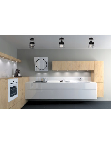 Reflektor sufitowy RASTI E27 – stylowe oświetlenie loftowe z możliwością regulacji kąta w kolorze czarnym lub białym