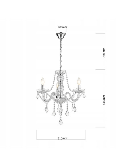 Luksusowy żyrandol Cristallo z kryształkami – elegancja i nowoczesność do każdego wnętrza