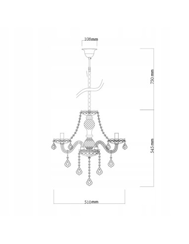 Luksusowy żyrandol Cristallo z kryształkami – elegancja i nowoczesność do każdego wnętrza