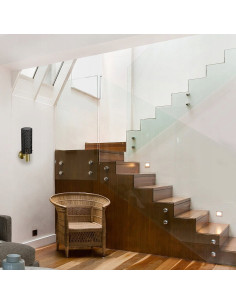 Lampa Ścienna Tirana z Metalową Siateczką, Elegancki Kinkiet w Czarno-Złotym Wykończeniu do Wnętrz 2