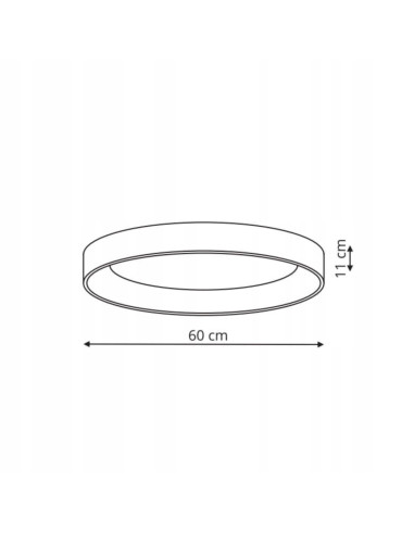 Plafon LED Georgia 36W czarny, okrągły z regulacją barwy światła CCT - elegancja dla nowoczesnych wnętrz